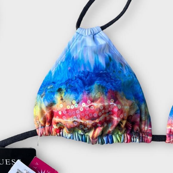 Y2K Guess Bikini Top Abstract Print (Deadstock) - Picture 3 of 6